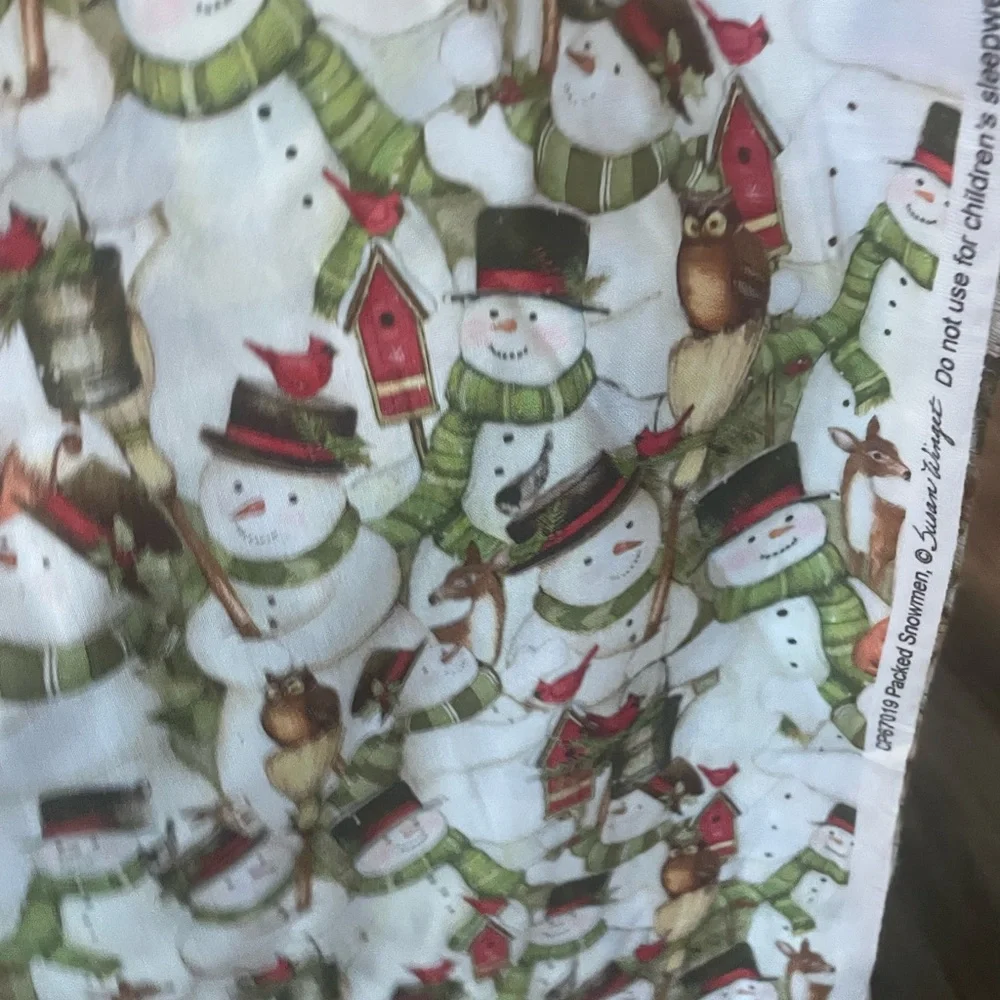 Susan Winget Festive Snowman Holiday Fabric 7 yds